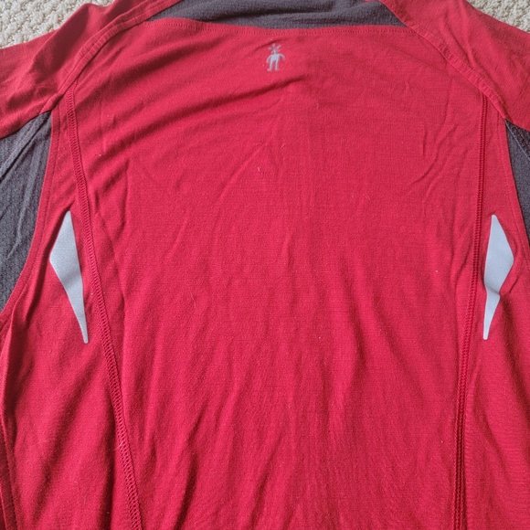 Smartwool Men's Cycling Biking Jersey Size Large Red Grey - Picture 9 of 14